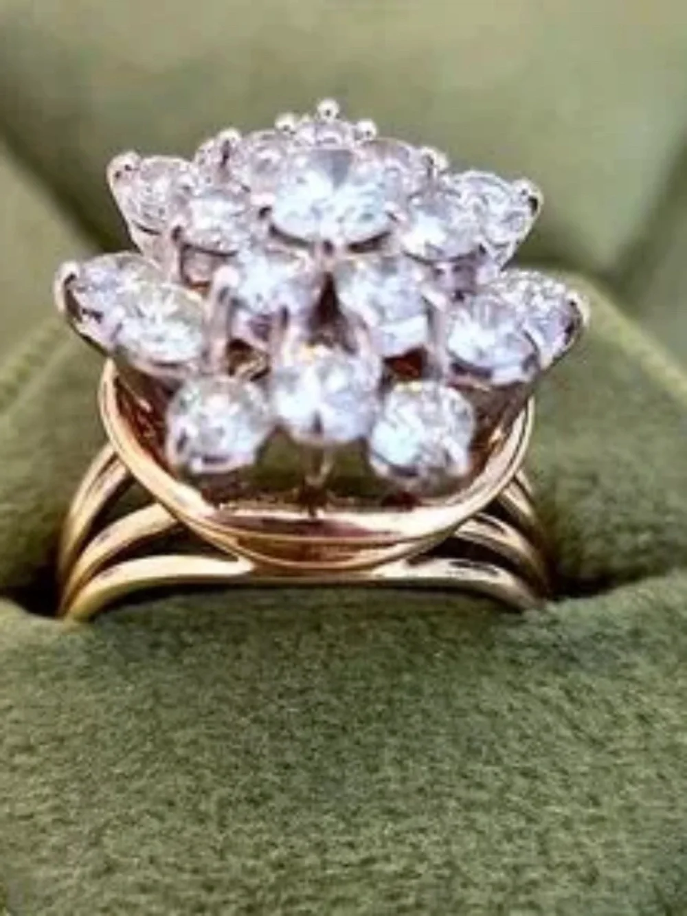 🔥Rare Vintage Brilliant Cocktail Diamond 14k 19 Stones about 2.7 ct. (7)
